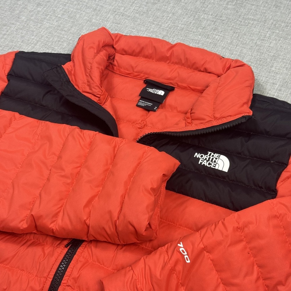 The North‎ Face 700 Fill Down Puffer Jacket Mens Medium Red Black Insulated